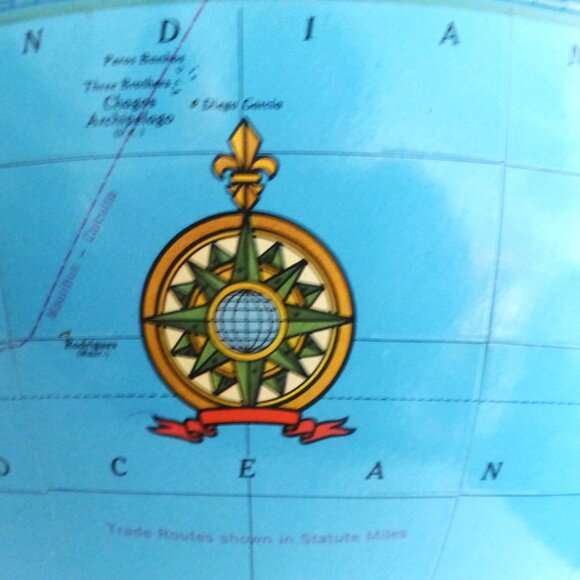 BSM 12" IMPERIAL GLOBE on STAND by George E. Cram Co. Ltd. World MAP Geography - Picture 4 of 13